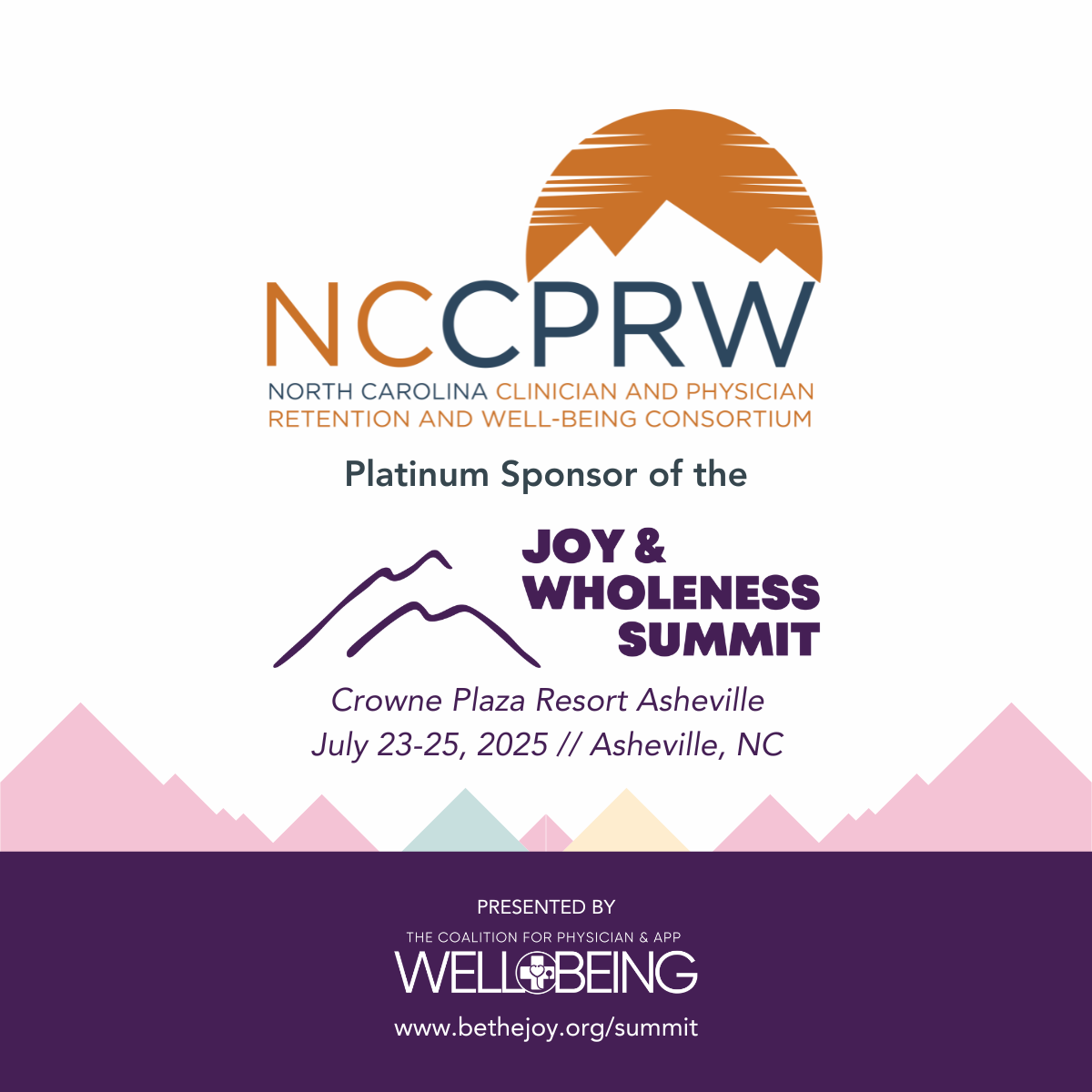 NCCPRW Is Proud to be a Platinum Sponsor at the Joy and Wholeness ...